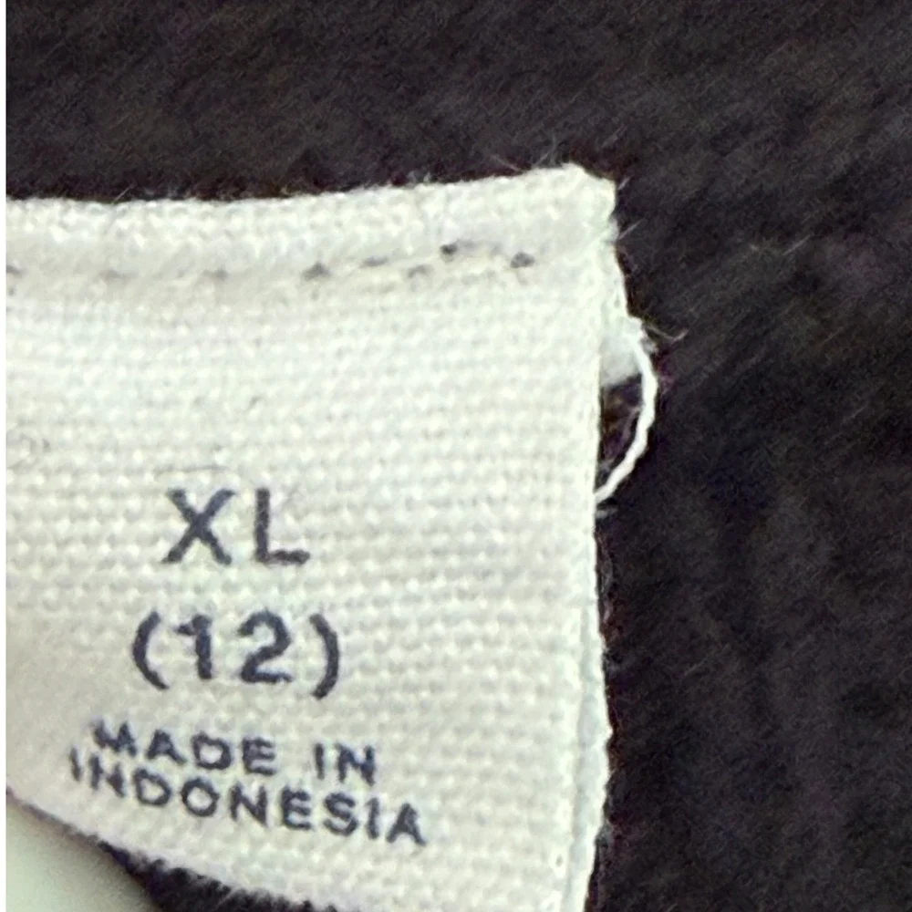 Gap Kids Black Ribbed Knit Button Front V-Neck Cardigan Sweater XL‎ 12